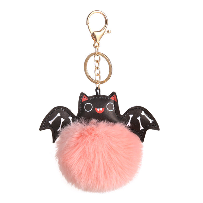 Wholesale Bat Pendant Rex Rabbit Fur Keychains